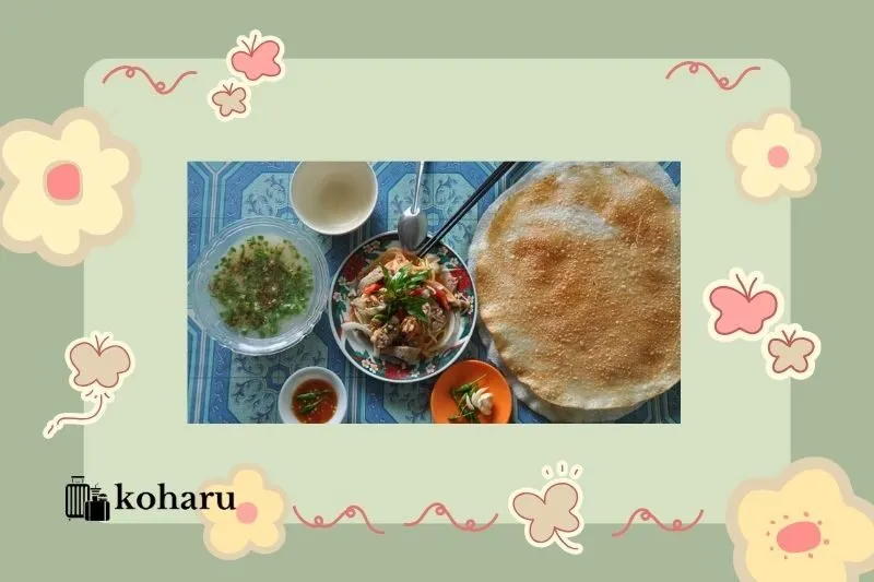 Thưởng thức bánh tráng Hòa Đa Phú Yên